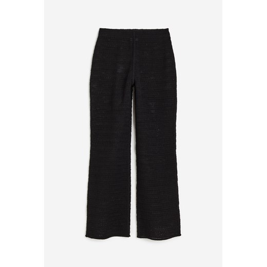 H & M - Spodnie o wyglądzie szydełkowej robótki - Czarny H & M M H&M