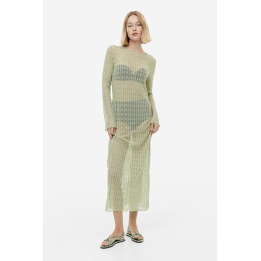 H & M - Koronkowa sukienka - Zielony ze sklepu H&M w kategorii Odzież plażowa - zdjęcie 171174821