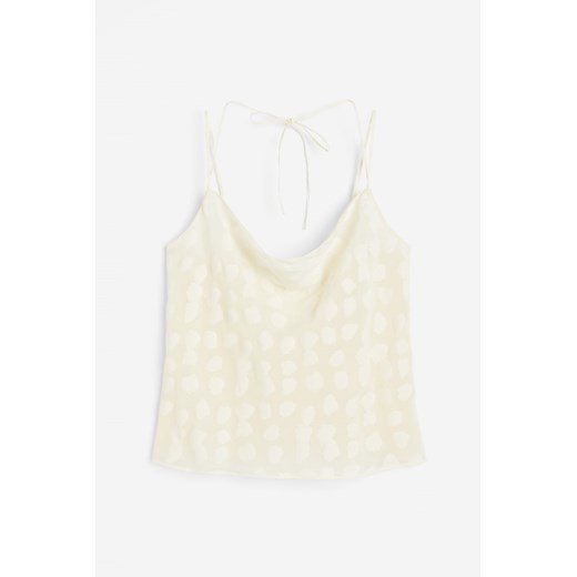 H & M - Top bez rękawów z wiązanym detalem - Biały ze sklepu H&M w kategorii Bluzki damskie - zdjęcie 171174844