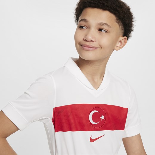 Biały t-shirt chłopięce Nike z krótkimi rękawami na lato