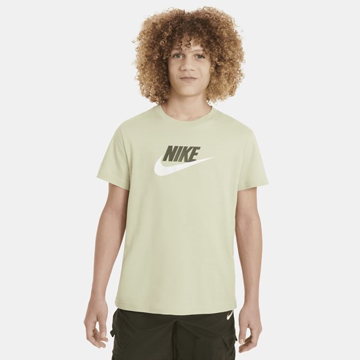 Bluzka dziewczęca Nike z napisami na lato 