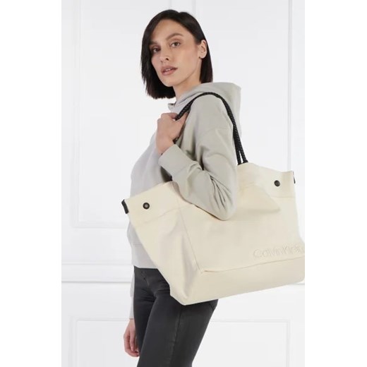 Shopper bag biała Calvin Klein 