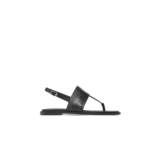 Calvin Klein Sandały Almond Tp Sandal-Hf Mono HW0HW01536 Czarny ze sklepu MODIVO w kategorii Sandały damskie - zdjęcie 171182534