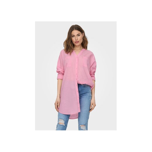ONLY Koszula Apeldoorn 15267738 Różowy Loose Fit ze sklepu MODIVO w kategorii Koszule damskie - zdjęcie 171183111