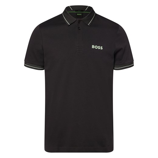 BOSS Green Męska koszulka polo - Paule 1 Mężczyźni Bawełna antracytowy jednolity ze sklepu vangraaf w kategorii T-shirty męskie - zdjęcie 171184153