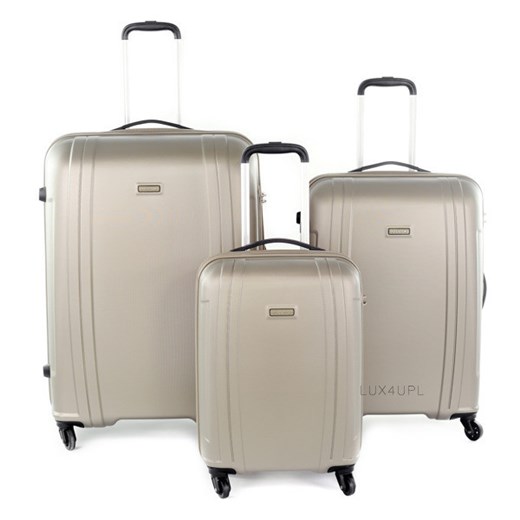 Komplet walizek z poliwęglanu Puccini PC015 - złoty lux4u-pl  duży