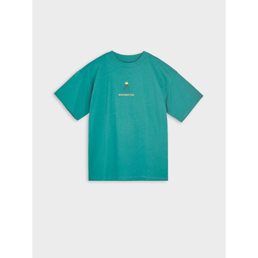 Sinsay - Koszulka z nadrukiem - zielony ze sklepu Sinsay w kategorii T-shirty chłopięce - zdjęcie 171185573