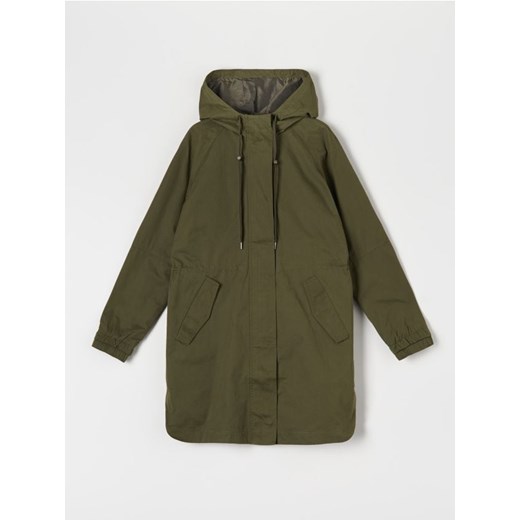 Sinsay - Kurtka parka z kapturem - zielony Sinsay L Sinsay