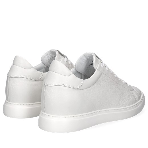 Białe sneakersy podwyższające, buty ze skóry, Conhpol Dynamic, SH2682-01 41 Konopka Shoes