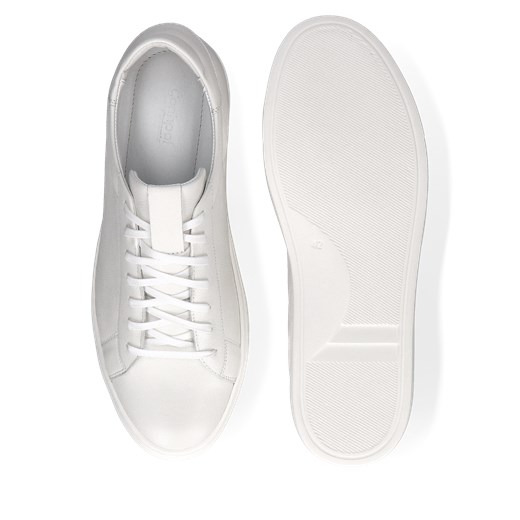 Białe sneakersy podwyższające, buty ze skóry, Conhpol Dynamic, SH2682-01 40 Konopka Shoes