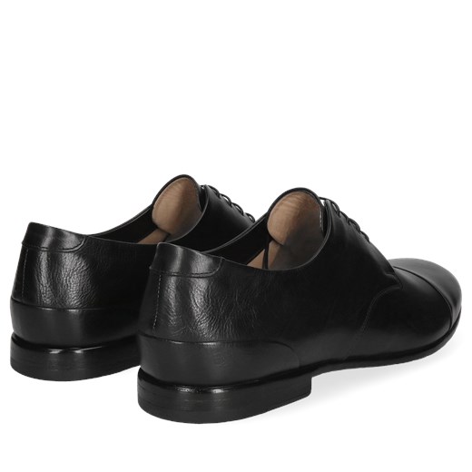 Czarne, męskie półbuty ze skóry naturalnej, Conhpol, CE6387-02 Conhpol 44 Konopka Shoes
