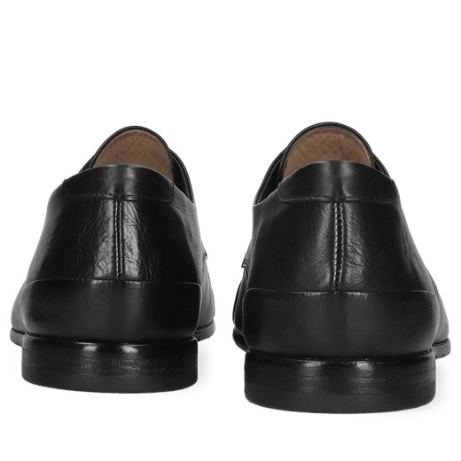 Czarne, męskie półbuty ze skóry naturalnej, Conhpol, CE6387-02 Conhpol 43 Konopka Shoes