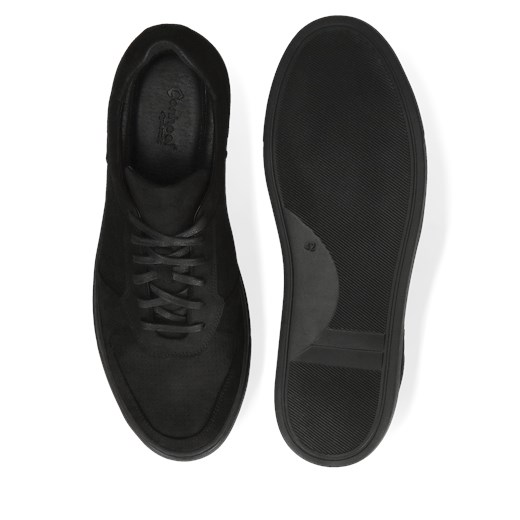 Czarne sneakersy podwyższające, buty ze skóry, Conhpol Dynamic, SH2683-03 39 Konopka Shoes