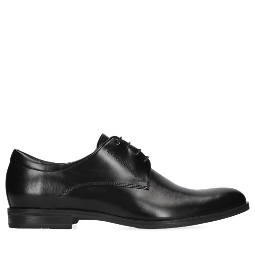Czarne, męskie półbuty ze skóry, derby Conhpol, CE6400-01 Conhpol 43 Konopka Shoes