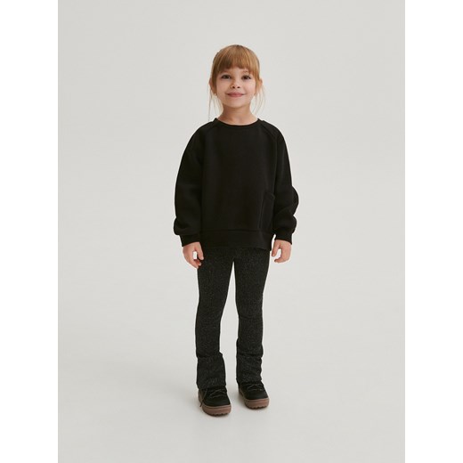 Reserved - Bawełniana bluza dresowa - czarny ze sklepu Reserved w kategorii Bluzy dziewczęce - zdjęcie 171188562