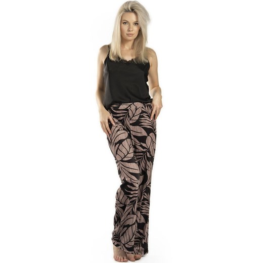 Dwuczęściowa piżama damska Desire, Kolor czarno-beżowy, Rozmiar S, Mefemi ze sklepu Intymna w kategorii Piżamy damskie - zdjęcie 171189053