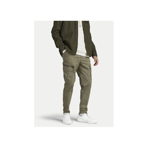 Jack&Jones Spodnie materiałowe Stace 12194246 Zielony Tapered Fit ze sklepu MODIVO w kategorii Spodnie męskie - zdjęcie 171189314