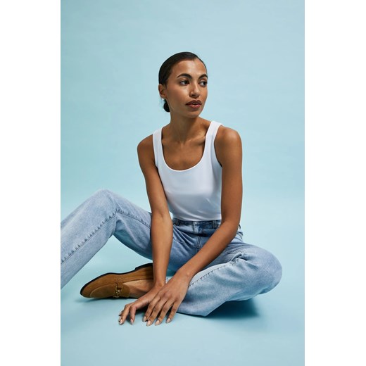 Gładki top biały M Moodo.pl