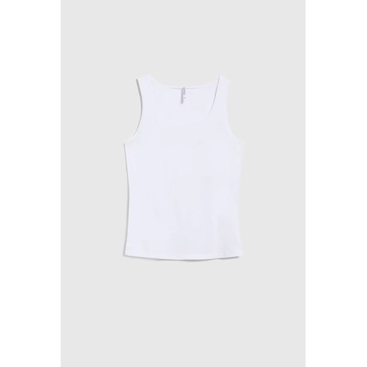Gładki top biały S Moodo.pl