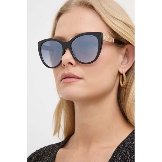 Guess okulary przeciwsłoneczne damskie kolor czarny ze sklepu ANSWEAR.com w kategorii Okulary przeciwsłoneczne damskie - zdjęcie 171191080