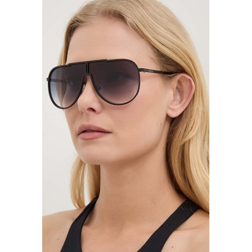 Guess okulary przeciwsłoneczne damskie kolor czarny ze sklepu ANSWEAR.com w kategorii Okulary przeciwsłoneczne damskie - zdjęcie 171191090