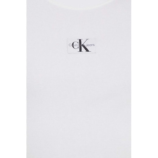 Calvin Klein Jeans t-shirt damski kolor biały L ANSWEAR.com
