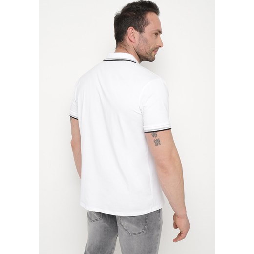 Biała Koszulka o Fasonie Polo z Guzikami Timarie 5XL promocja Born2be Odzież