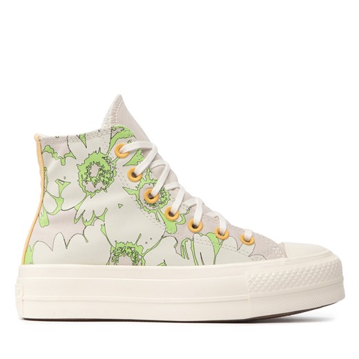 Trampki Converse Ctas Lift Hi A00652C Desert Sand/Lime Rave/Egret Converse 37.5 eobuwie.pl