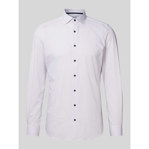 Koszula biznesowa o kroju body fit ze wzorem na całej powierzchni ze sklepu Peek&Cloppenburg  w kategorii Koszule męskie - zdjęcie 171193074
