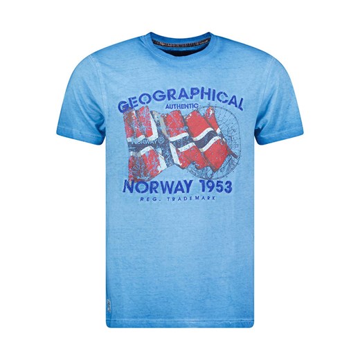 Geographical Norway Koszulka &quot;Japoral&quot; w kolorze błękitnym Geographical Norway M Limango Polska okazja