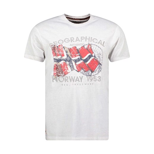 Geographical Norway Koszulka &quot;Japoral&quot; w kolorze jasnoszarym ze sklepu Limango Polska w kategorii T-shirty męskie - zdjęcie 171195422