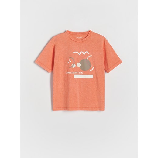 Reserved - T-shirt regular - koralowy ze sklepu Reserved w kategorii T-shirty chłopięce - zdjęcie 171196381