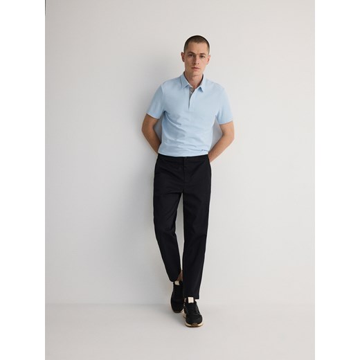 Reserved - Koszulka polo regular - jasnoniebieski ze sklepu Reserved w kategorii T-shirty męskie - zdjęcie 171196591