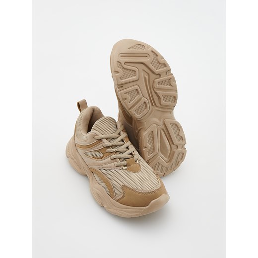 Reserved - Sneakersy na grubej podeszwie - beżowy ze sklepu Reserved w kategorii Buty sportowe dziecięce - zdjęcie 171198591