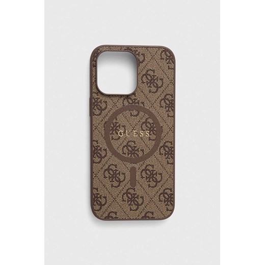 Guess etui na telefon iPhone 14 Pro Max 6,7&quot; kolor brązowy Guess ONE ANSWEAR.com