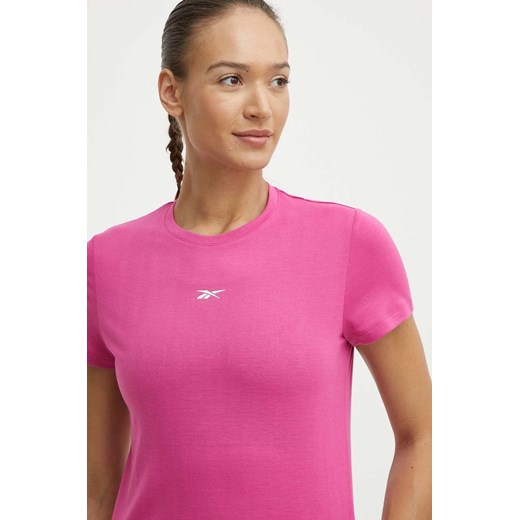 Reebok t-shirt treningowy ID TRAIN kolor różowy 100076264 ze sklepu ANSWEAR.com w kategorii Bluzki damskie - zdjęcie 171204674