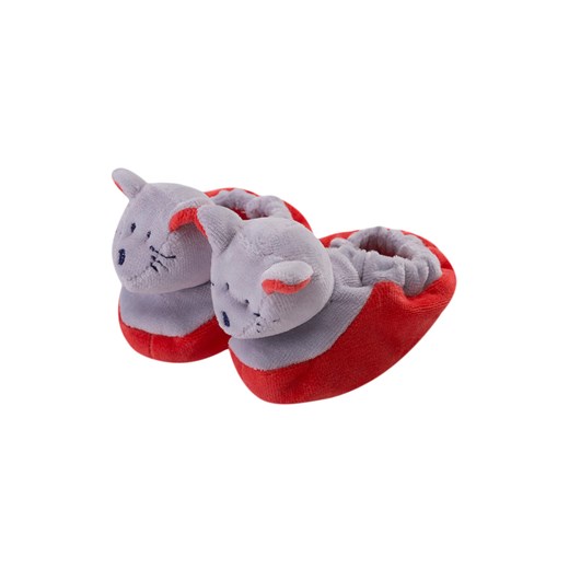 Ozdobne welurowe buciki dla niemowlaka endo  