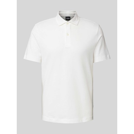 Koszulka polo z mieszanki lnu i bawełny model ‘Press’ ze sklepu Peek&Cloppenburg  w kategorii T-shirty męskie - zdjęcie 171205801