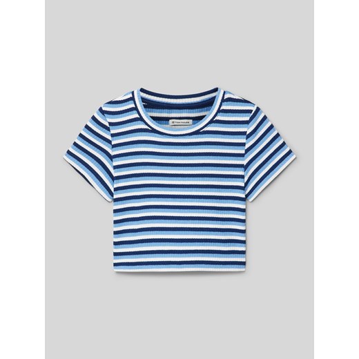 T-shirt krótki z efektem prążkowania ze sklepu Peek&Cloppenburg  w kategorii T-shirty chłopięce - zdjęcie 171205933