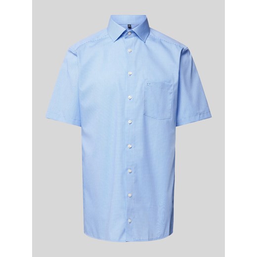 Koszula biznesowa o kroju modern fit z kieszenią na piersi ze sklepu Peek&Cloppenburg  w kategorii Koszule męskie - zdjęcie 171206193