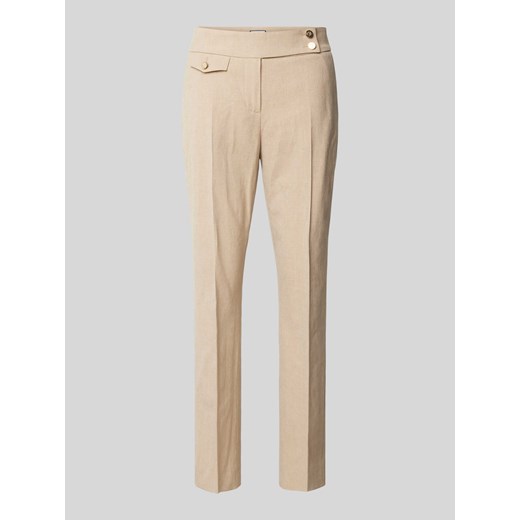Spodnie lniane o kroju slim fit w kant model ‘INEZ’ ze sklepu Peek&Cloppenburg  w kategorii Spodnie damskie - zdjęcie 171206201