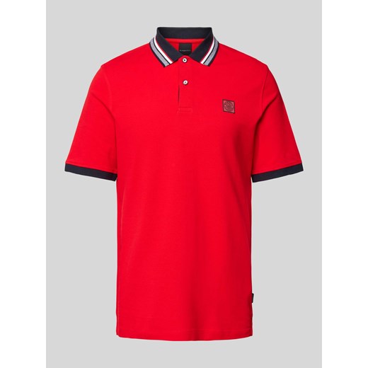 Koszulka polo z obszyciem w kontrastowym kolorze ze sklepu Peek&Cloppenburg  w kategorii T-shirty męskie - zdjęcie 171206413
