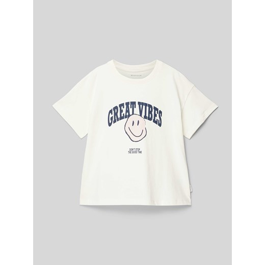 T-shirt z nadrukiem ze sloganem ze sklepu Peek&Cloppenburg  w kategorii T-shirty chłopięce - zdjęcie 171206631