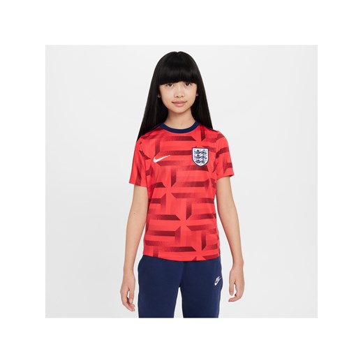 Przedmeczowa koszulka piłkarska dla dużych dzieci Nike Dri-FIT Anglia Academy Pro - Czerwony ze sklepu Nike poland w kategorii Bluzki dziewczęce - zdjęcie 171206734