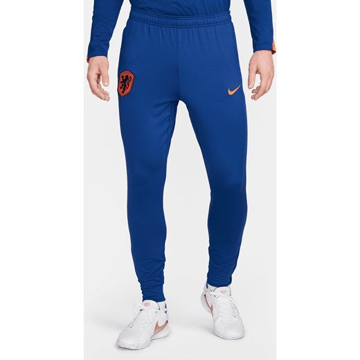 Męskie spodnie piłkarskie z dzianiny Nike Dri-FIT Holandia Strike - Niebieski ze sklepu Nike poland w kategorii Spodnie męskie - zdjęcie 171206762