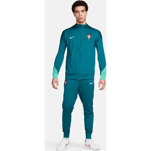 Męski dzianinowy dres piłkarski z kapturem Nike Dri-FIT Portugalia Strike - Zieleń ze sklepu Nike poland w kategorii Dresy męskie - zdjęcie 171206763