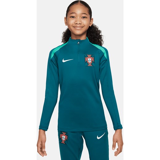 Treningowa koszulka piłkarska dla dużych dzieci Nike Dri-FIT Portugalia Strike - Zieleń ze sklepu Nike poland w kategorii Bluzki dziewczęce - zdjęcie 171206782