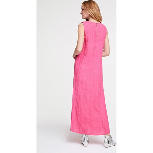 Heine Lniana sukienka w kolorze różowym Heine 40 okazyjna cena Limango Polska