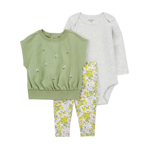 carter&apos;s 3-częściowy zestaw w kolorze zielono-białym ze sklepu Limango Polska w kategorii Komplety niemowlęce - zdjęcie 171208771