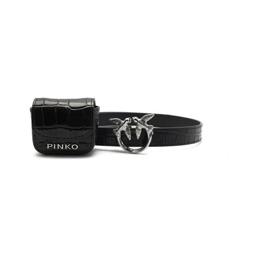 Pinko Skórzany pasek BREVIS H2 BELT PELLE ST. COCCO Pinko L okazja Gomez Fashion Store